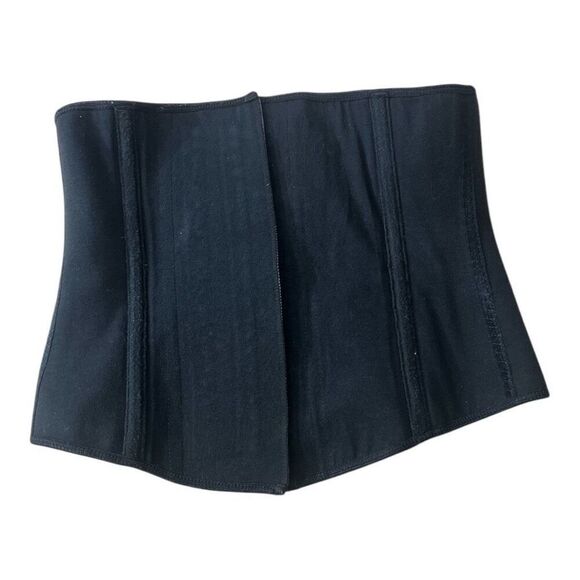 ACHATTI Women Black Rubber Cotton COLOMBIAN GIRDLE WAISTBAND Size 36 Shape Wear - Picture 1 of 10